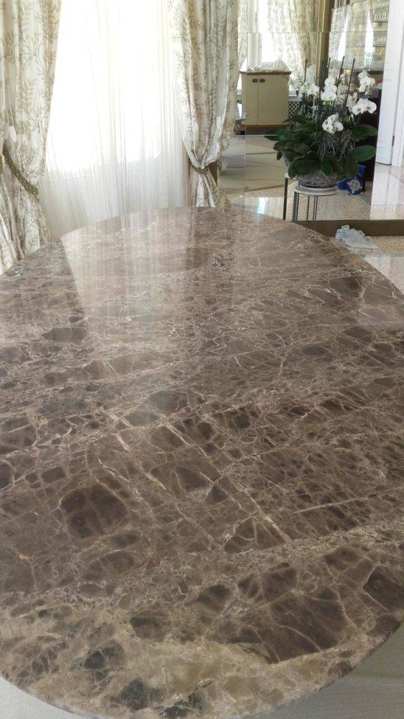 renovation table marbre